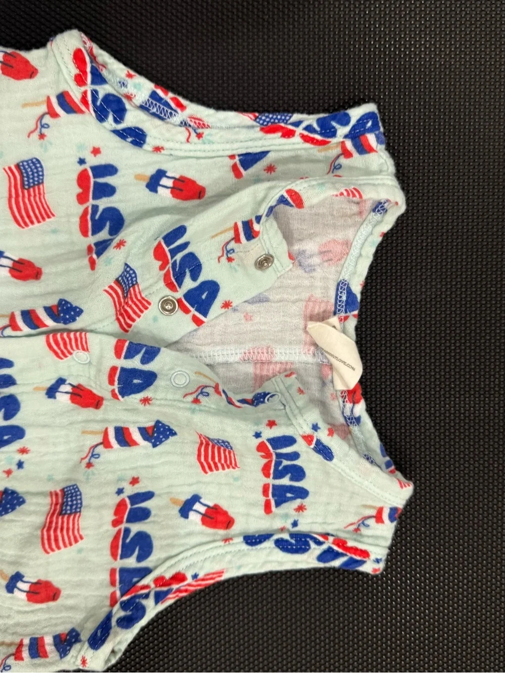 Sleeveless Patriotic Kids Romper - Red, White & Blue
